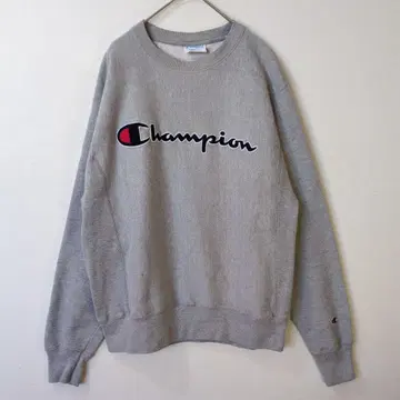 Champion 리버스 위브 와펜 로고 맨투맨 그레이 M 상당