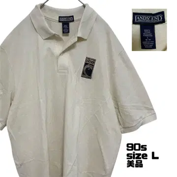 새상품급 90s USA제 LANDS END 반팔 피케 셔츠 빅 실루엣