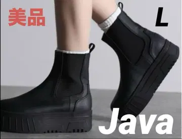 새상품급 Java 자바 통굽 밑창 사이드 고어 첼시 부츠 L