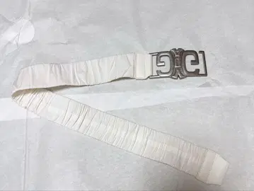 GYDA 화이트 롱 코트 벨트만