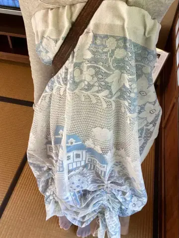 70s 80s 커튼 리메이크 레이어드 레이스 스커트 구제 의류 빈티지