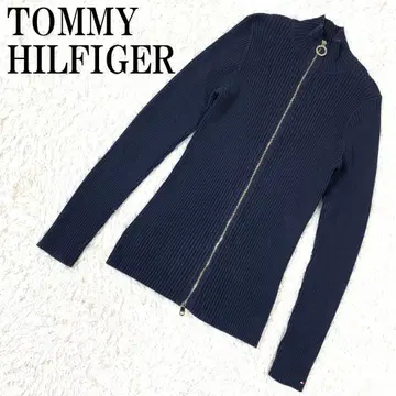 TOMMY HILFIGER 지퍼 가디건 네이비 S B402