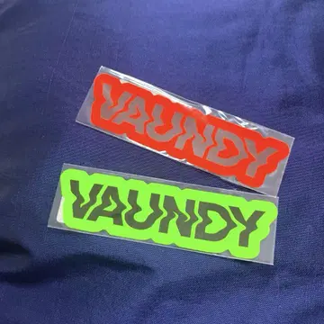 VAUNDY 초기 로고 스티커 2개 세트 오렌지 & 그린 vaundy
