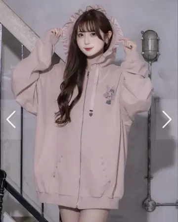 새상품 pium x Mezzo Piano 베리에 하트 케이크 후드티 핑크