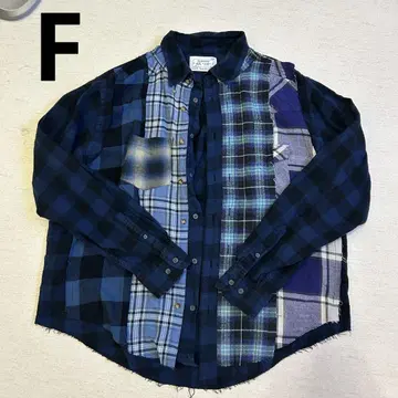 새상품급 Rafu 패치워크 긴팔 셔츠 FREE 사이즈