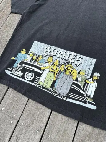 90's 'Homies' Tag-toons Print T-Shirt XL