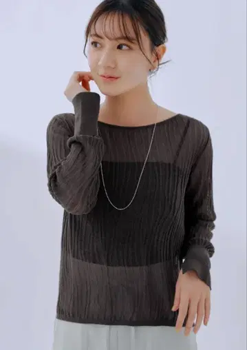COHINA 랜덤 웨이브 시어 니트 택 포함 새상품