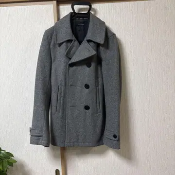 DOORS 그레이 울 피 코트