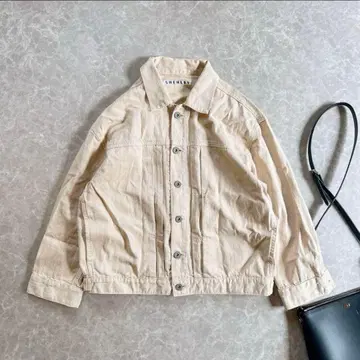 시너리 SHENERY 데님 자켓 베이지 프리 코튼 겉옷