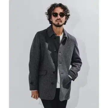 새상품급 나노 유니버스 super140's 멜톤 싱글 P 코트