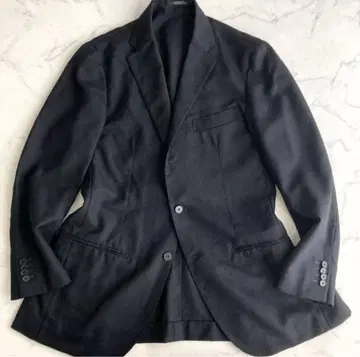 L 상당 [ 거의 미사용 ] 에디피스 블랙 울 홉색 자켓
