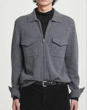 COS/PURE CASHMERE ZIP-UP OVERSHIRT