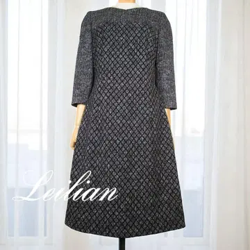Leilian 레리안 플로키 프린트 스트레치 7부 소매 원피스