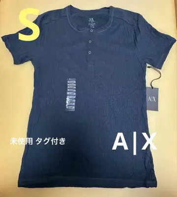 S A|X ARMANI EXCHANGE 미사용 택 포함 헨리넥 티셔츠