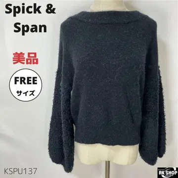 스픽 앤 스팬 풀오버 알파카 모헤어 절개 재기