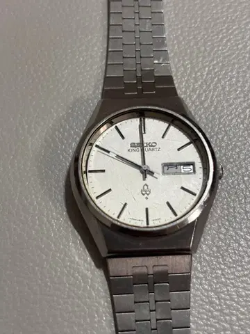 SEIKO KING QUARTZ 손목시계 실버