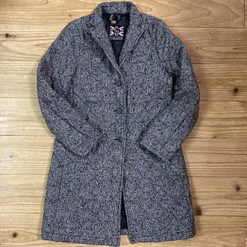 Lavenham 체크 무늬 롱 자켓