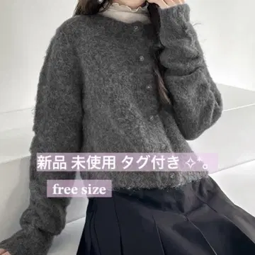 그레이 버튼 가디건 크롭 기장