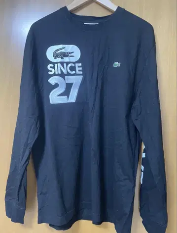 LACOSTE 블랙 긴팔 T셔츠