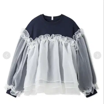 ANNA PUFF TOP Bibiy. bibiy 한정판 네이비 트레이닝복