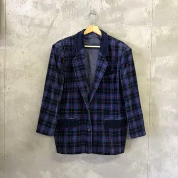 HEARTY LEMAN 코듀로이 체크 테일러드 자켓 일본제