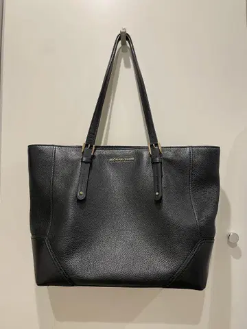MICHAEL KORS 블랙 가죽 토트백