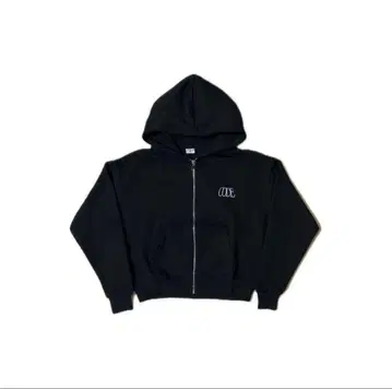 coast.delirante 크롭 지퍼 후드티 블랙 M