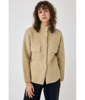 moussy 믹스얀 오버 니트 가디건