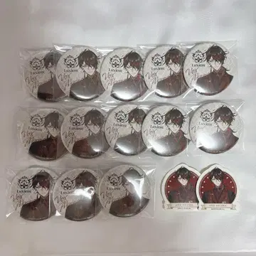 니지산지 EN Luxiem 복권 복스 아쿠마 캔뱃지 15개