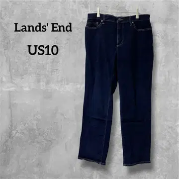 새상품급 Lands' End [ US10 ] 스트레이트 데님 다크 블루