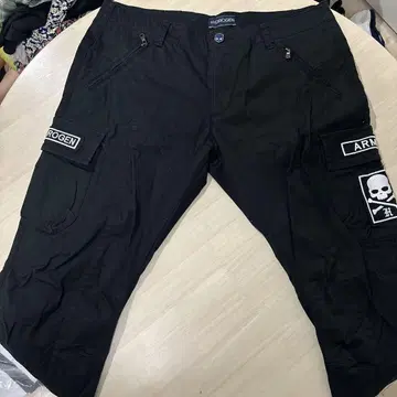 HYDROGEN 블랙 카고 팬츠