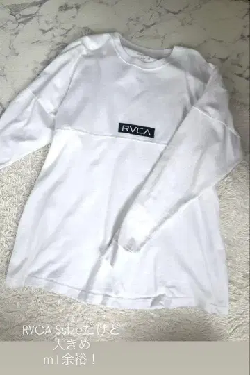 RVCA 화이트 긴팔 티셔츠 롱 T