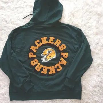 미사용 새상품 Packers 후드티 L 사이즈 다크 그린