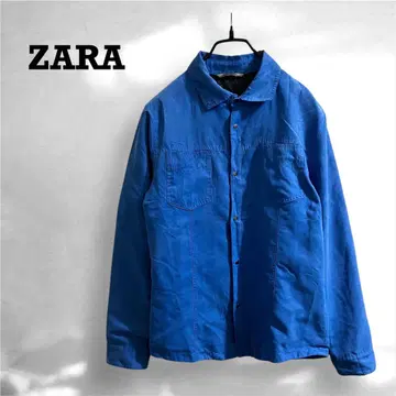 ZARA MAN 자라 페이크 스웨이드 가죽 자켓 블루