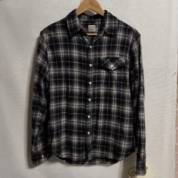 빈티지 섀도우 체크 플란넬 셔츠