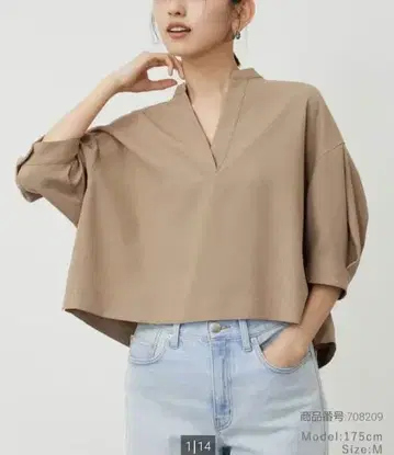 플라스테 스키퍼 크롭 블라우스