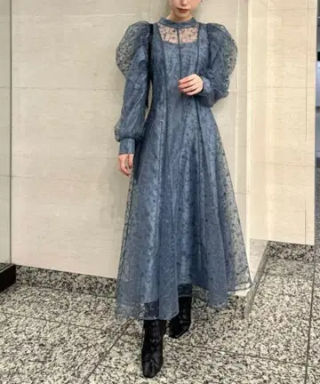 [ 질 바이 질 스튜어트 ] 호로스코프 자수 튤 원피스