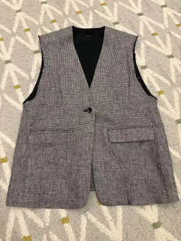 spick and span 린넨 슬리브리스 오버 자켓