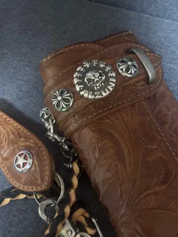 ALZUNI 카빙 가죽 바이커 지갑 3종 세트!