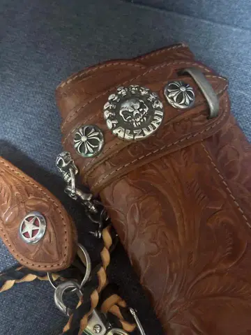 ALZUNI 카빙 가죽 바이커 지갑 3종 세트!