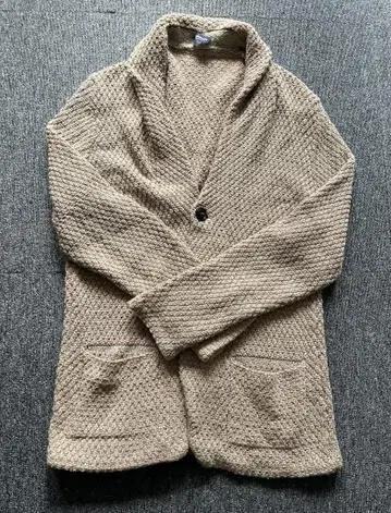 Drumohr 베이지 숄카라 가디건 48