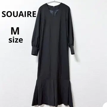 SOUAIRE 롱 원피스 차콜 M 트윌 머메이드