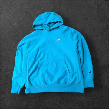 복각 리버스 위브 Champion 챔피언 후드티 파랑 XL