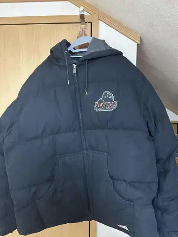 XLARGE 후드 부착 다운 자켓 XL 블랙