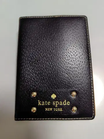 kate spade 블랙 가죽 여권 케이스 프로필 읽어주세요