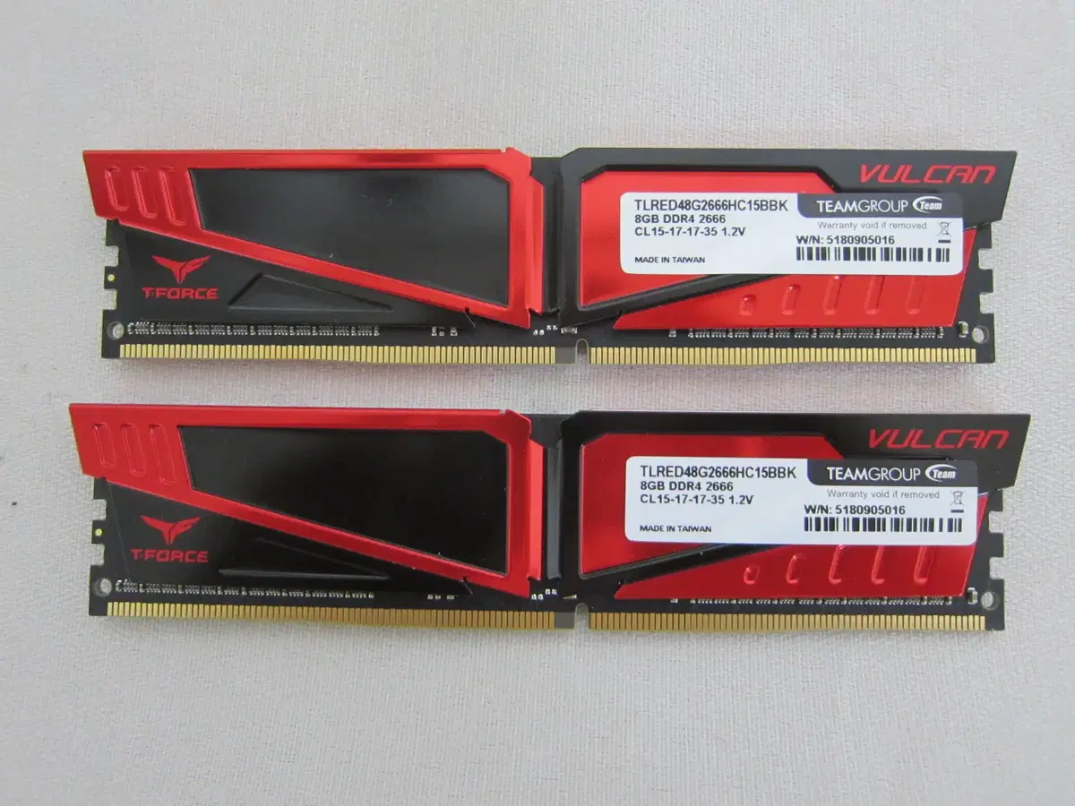 팀그룹 DDR4-2666 CL15 VULCAN 16G(8Gx2) 브랜드 중고거래 플랫폼
