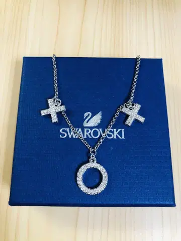 하자품 스와로브스키 Swarovski 목걸이 서클 크로스
