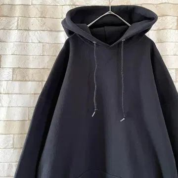 러셀 후드티 풀오버 무지 속기모 블랙 2XL