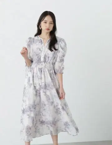 [ JILL by JILL STUART ] 쉬머 플라워 프린트 원피스