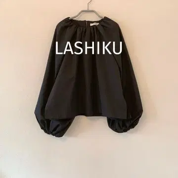 새상품급 사토 카나코 님 LASHIKU 블라우스 벌룬 슬리브 네이비